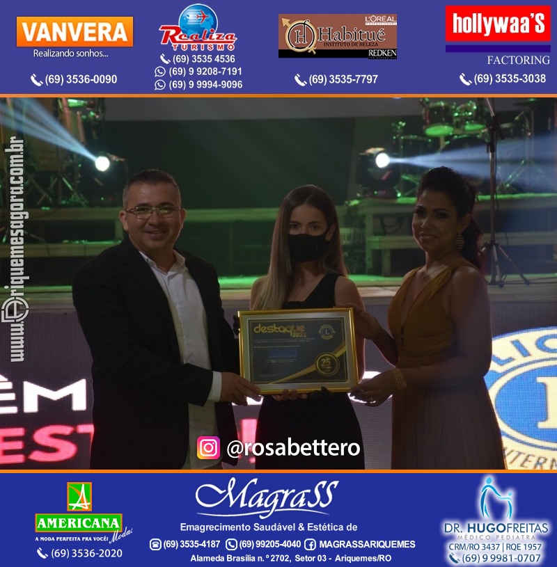 DESTAQUE 2021 - 25º PRÊMIO LEÃO - Realização Lions Clube Ariquemes Canaã Galera & Homenageados