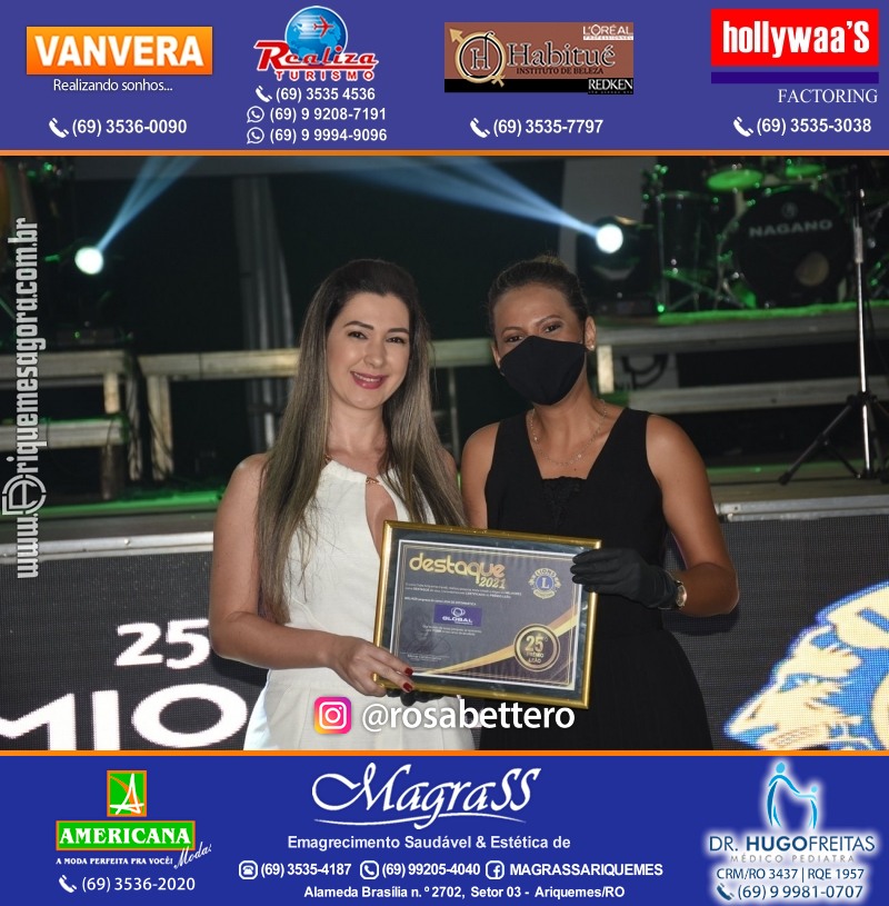 DESTAQUE 2021 - 25º PRÊMIO LEÃO - Realização Lions Clube Ariquemes Canaã Galera & Homenageados