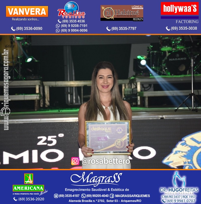 DESTAQUE 2021 - 25º PRÊMIO LEÃO - Realização Lions Clube Ariquemes Canaã Galera & Homenageados