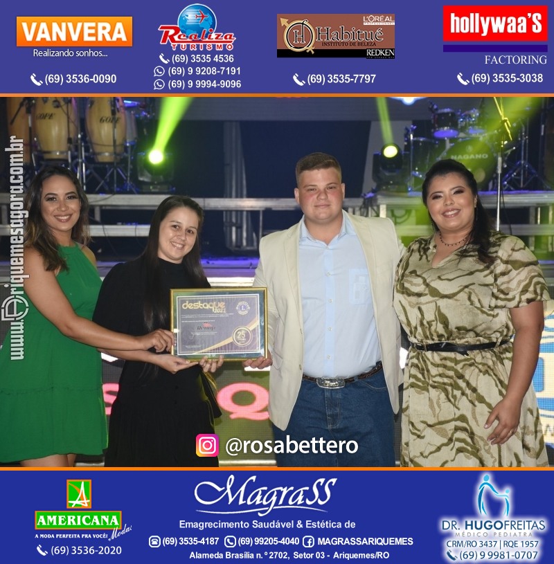 DESTAQUE 2021 - 25º PRÊMIO LEÃO - Realização Lions Clube Ariquemes Canaã Galera & Homenageados