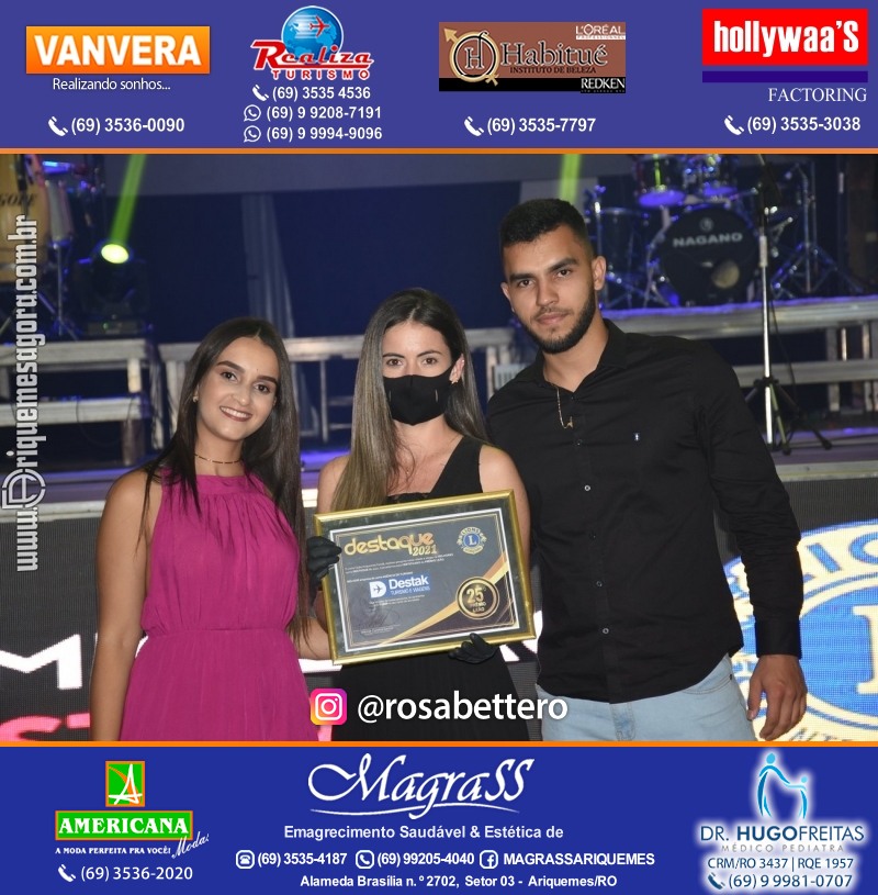 DESTAQUE 2021 - 25º PRÊMIO LEÃO - Realização Lions Clube Ariquemes Canaã Galera & Homenageados