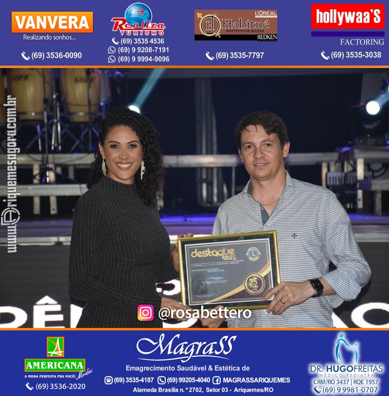 DESTAQUE 2021 - 25º PRÊMIO LEÃO - Realização Lions Clube Ariquemes Canaã Galera & Homenageados