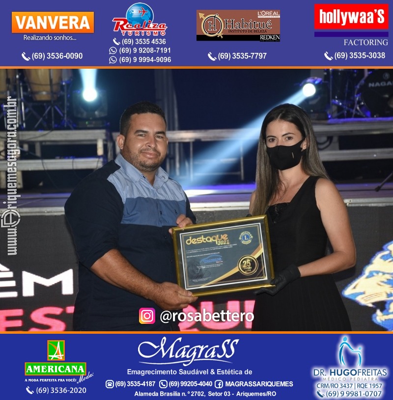 DESTAQUE 2021 - 25º PRÊMIO LEÃO - Realização Lions Clube Ariquemes Canaã Galera & Homenageados