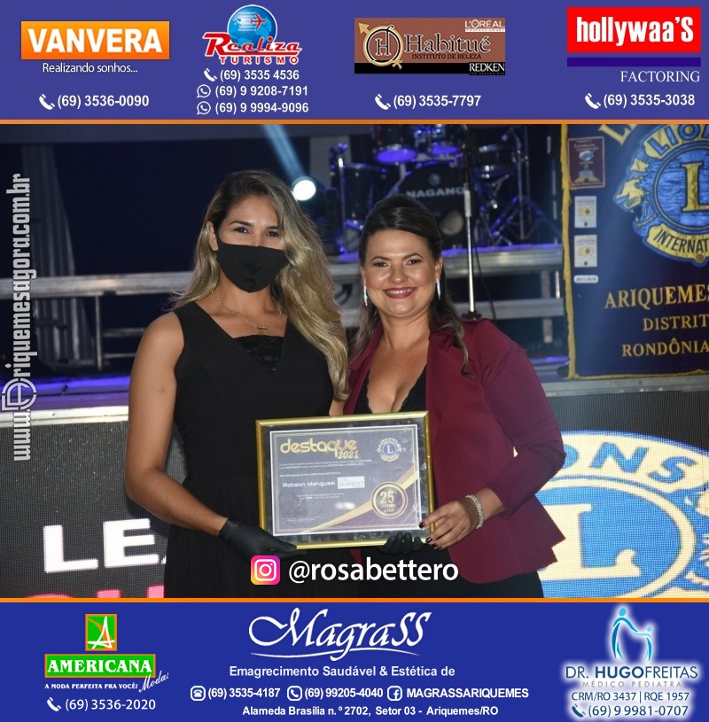 DESTAQUE 2021 - 25º PRÊMIO LEÃO - Realização Lions Clube Ariquemes Canaã Galera & Homenageados