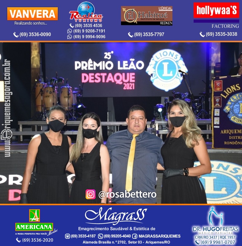 DESTAQUE 2021 - 25º PRÊMIO LEÃO - Realização Lions Clube Ariquemes Canaã Galera & Homenageados