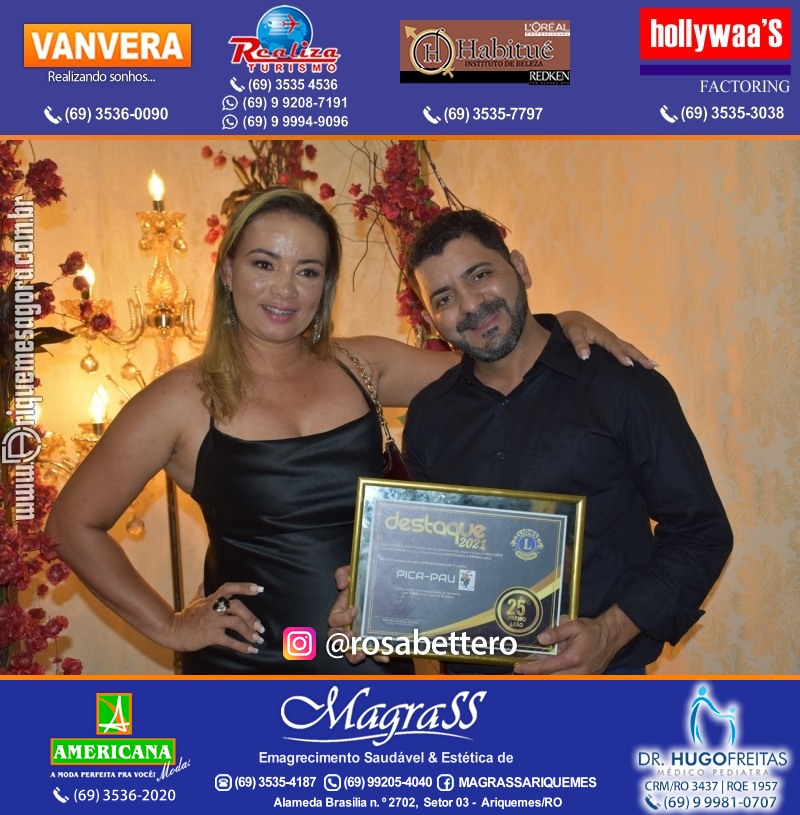 DESTAQUE 2021 - 25º PRÊMIO LEÃO - Realização Lions Clube Ariquemes Canaã Galera & Homenageados