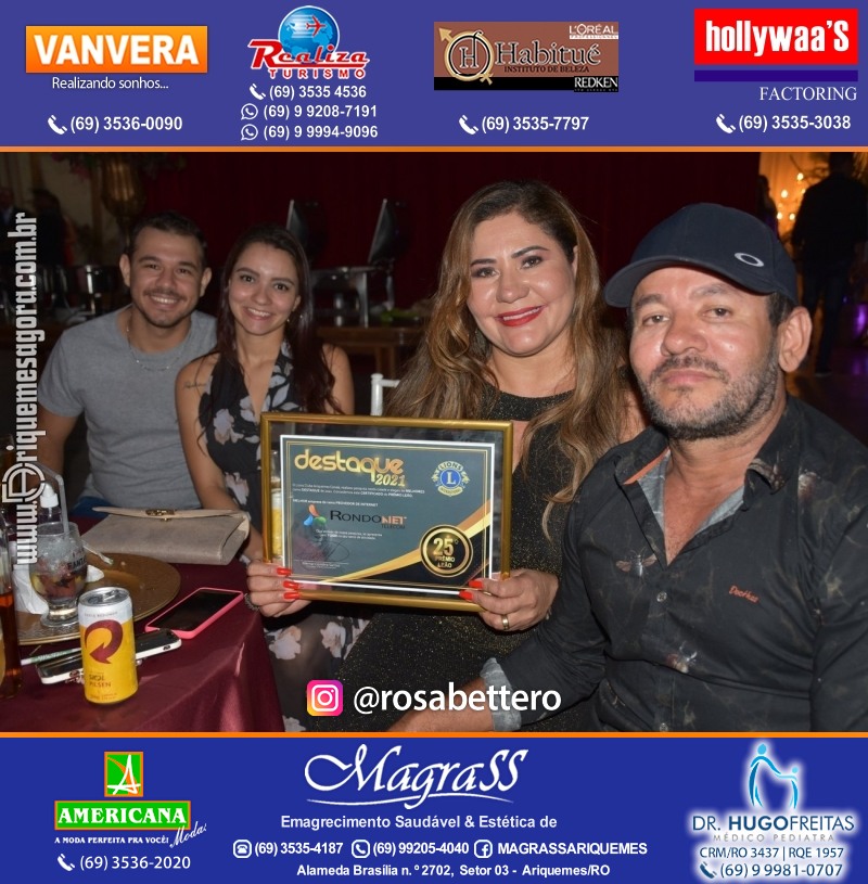 DESTAQUE 2021 - 25º PRÊMIO LEÃO - Realização Lions Clube Ariquemes Canaã Galera & Homenageados