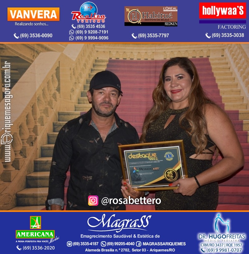 DESTAQUE 2021 - 25º PRÊMIO LEÃO - Realização Lions Clube Ariquemes Canaã Galera & Homenageados
