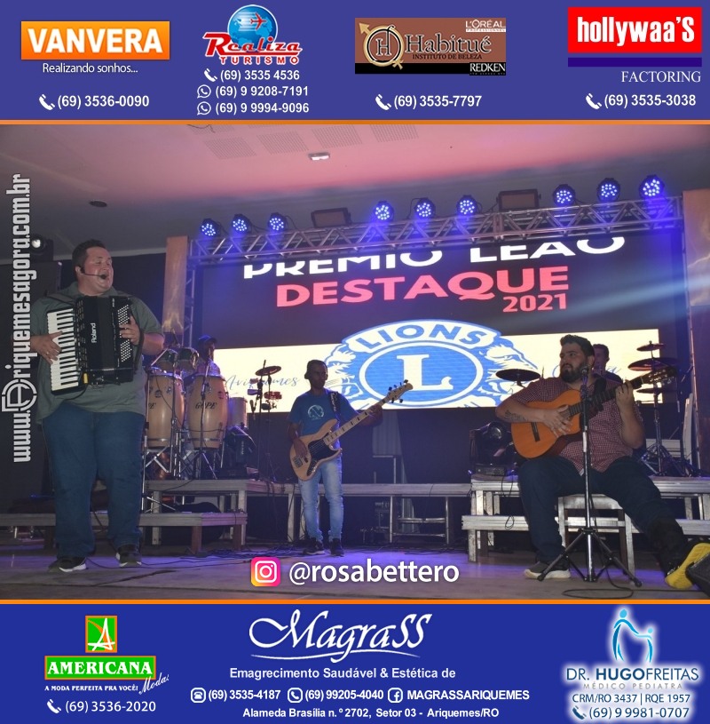 DESTAQUE 2021 - 25º PRÊMIO LEÃO - Realização Lions Clube Ariquemes Canaã Galera & Homenageados