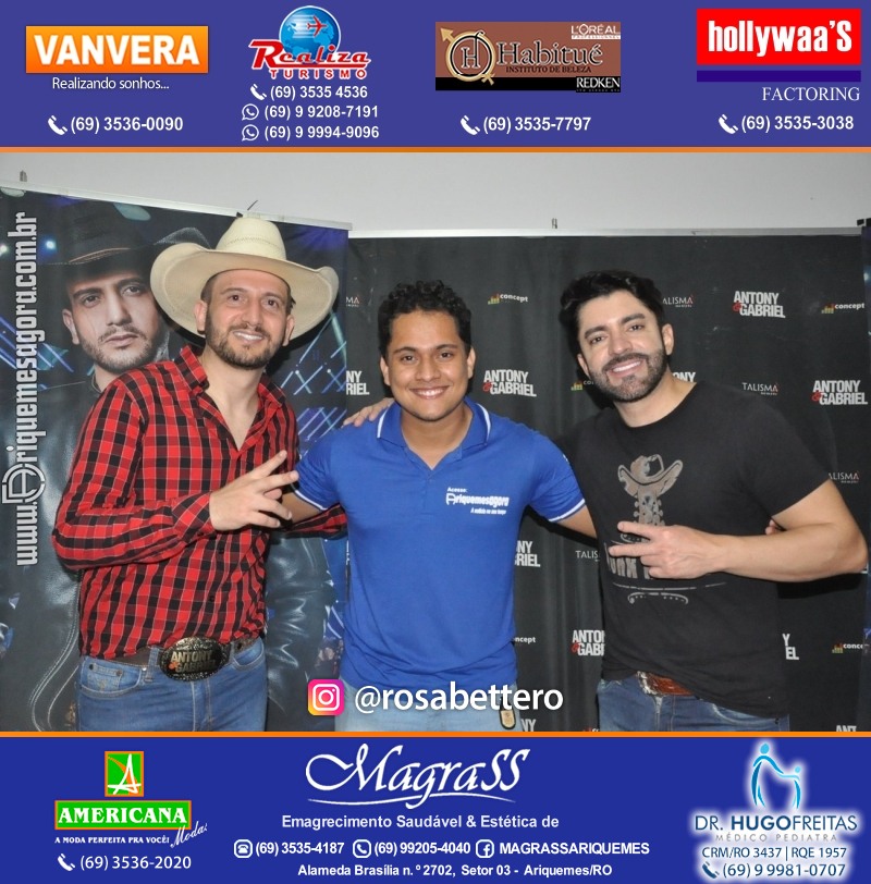 Show com Antony & Gabriel em Ariquemes da Konoha Produções