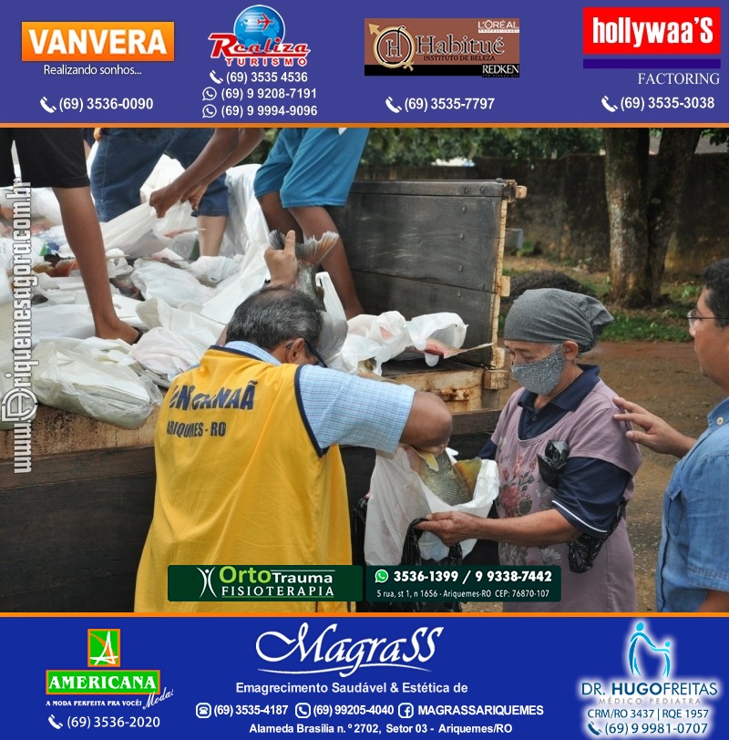Lions Clube Ariquemes Canaã faz entrega de Peixe na Semana Santa