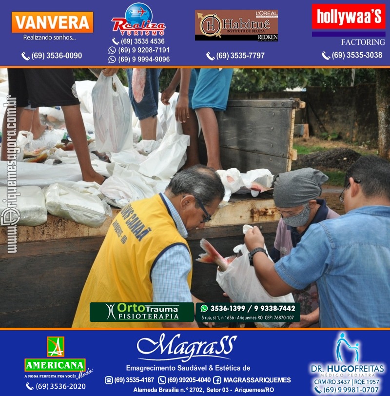 Lions Clube Ariquemes Canaã faz entrega de Peixe na Semana Santa