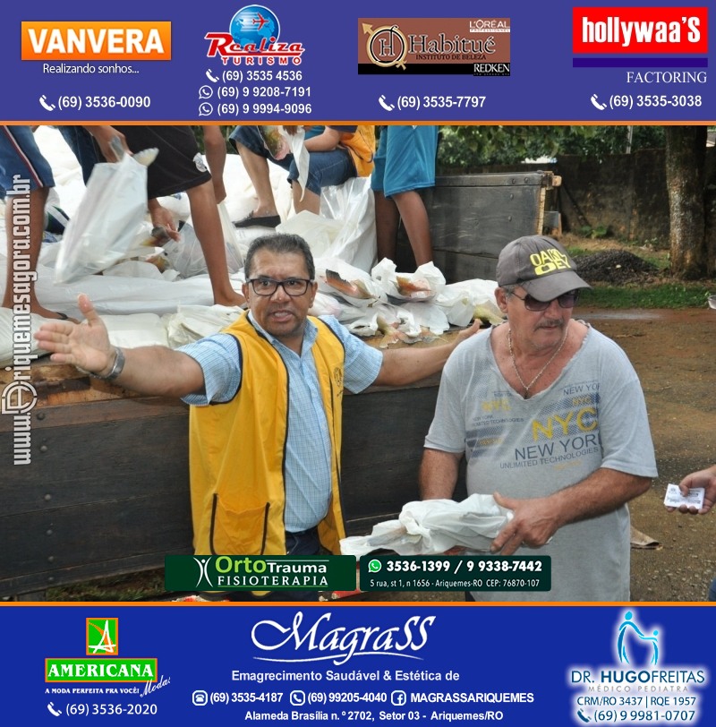 Lions Clube Ariquemes Canaã faz entrega de Peixe na Semana Santa