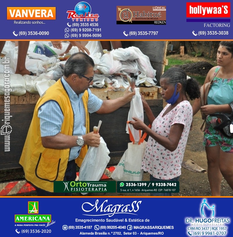 Lions Clube Ariquemes Canaã faz entrega de Peixe na Semana Santa