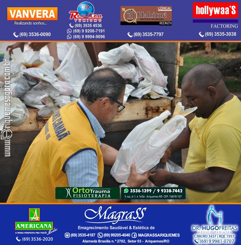 Lions Clube Ariquemes Canaã faz entrega de Peixe na Semana Santa