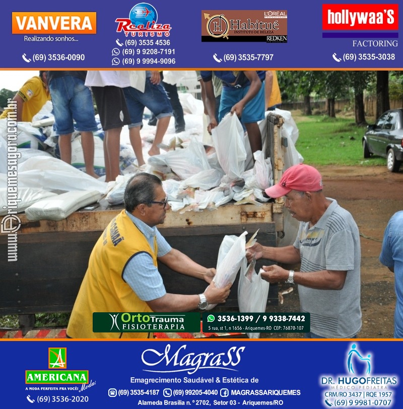 Lions Clube Ariquemes Canaã faz entrega de Peixe na Semana Santa