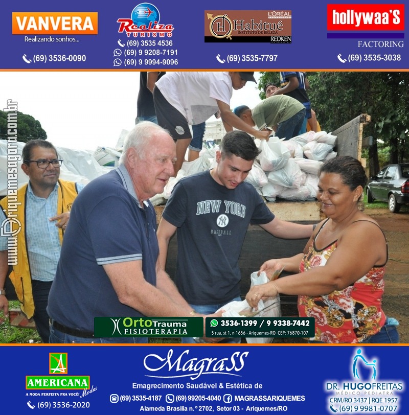 Lions Clube Ariquemes Canaã faz entrega de Peixe na Semana Santa