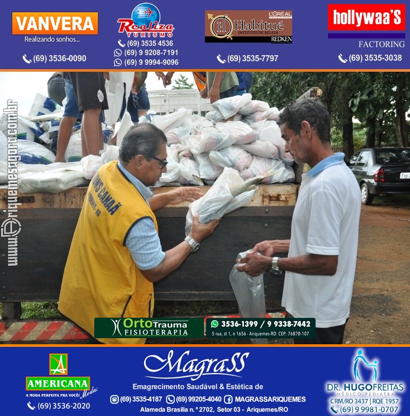 Lions Clube Ariquemes Canaã faz entrega de Peixe na Semana Santa