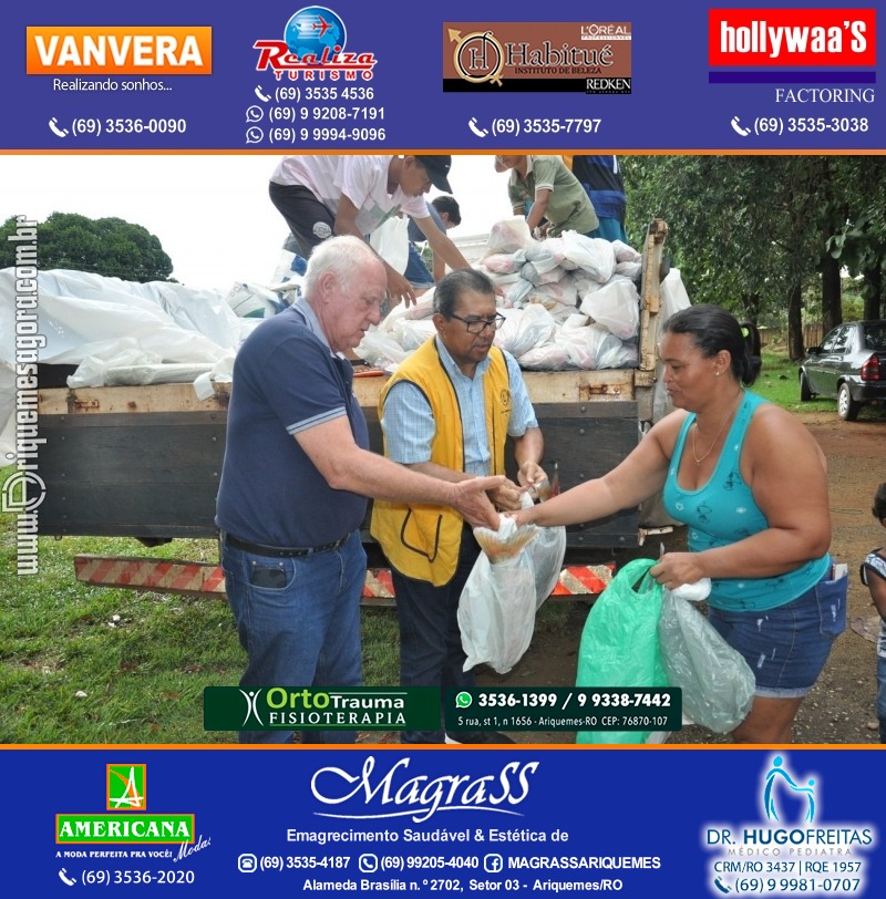 Lions Clube Ariquemes Canaã faz entrega de Peixe na Semana Santa