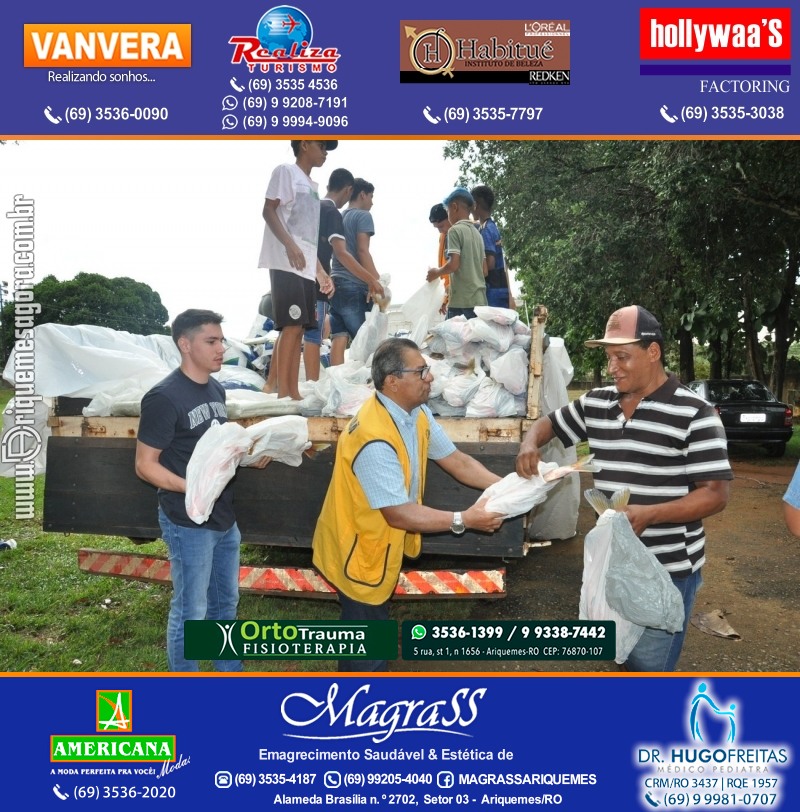 Lions Clube Ariquemes Canaã faz entrega de Peixe na Semana Santa