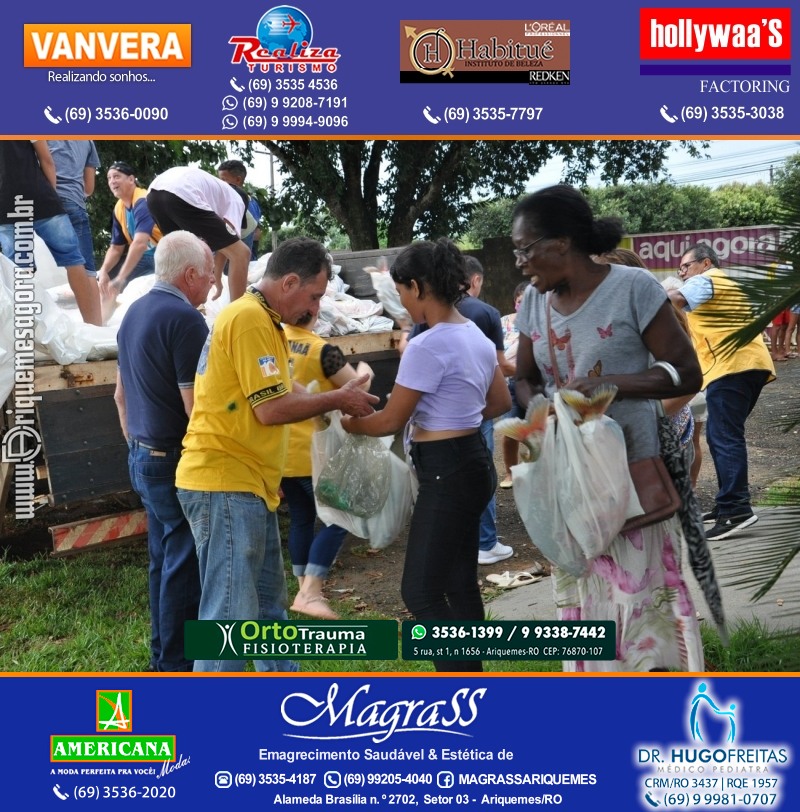 Lions Clube Ariquemes Canaã faz entrega de Peixe na Semana Santa
