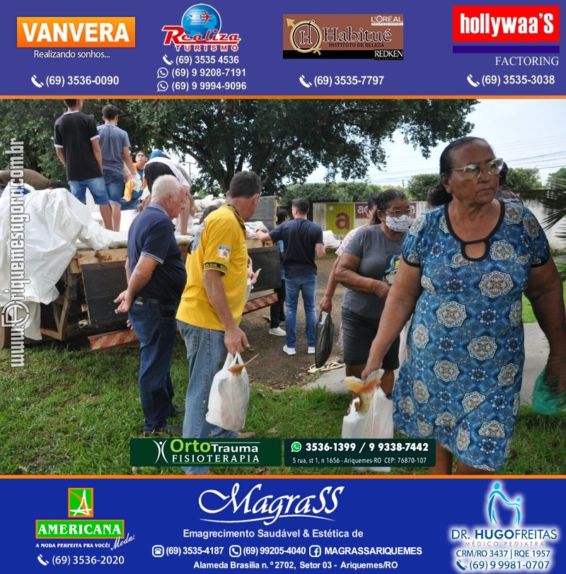Lions Clube Ariquemes Canaã faz entrega de Peixe na Semana Santa
