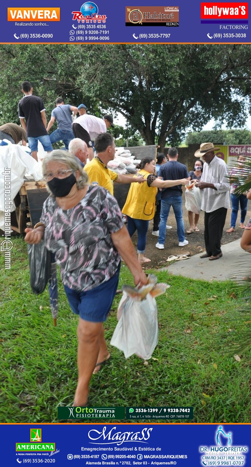 Lions Clube Ariquemes Canaã faz entrega de Peixe na Semana Santa