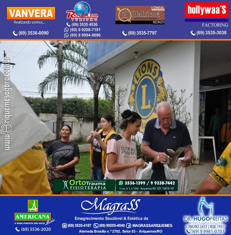 Lions Clube Ariquemes Canaã faz entrega de Peixe na Semana Santa