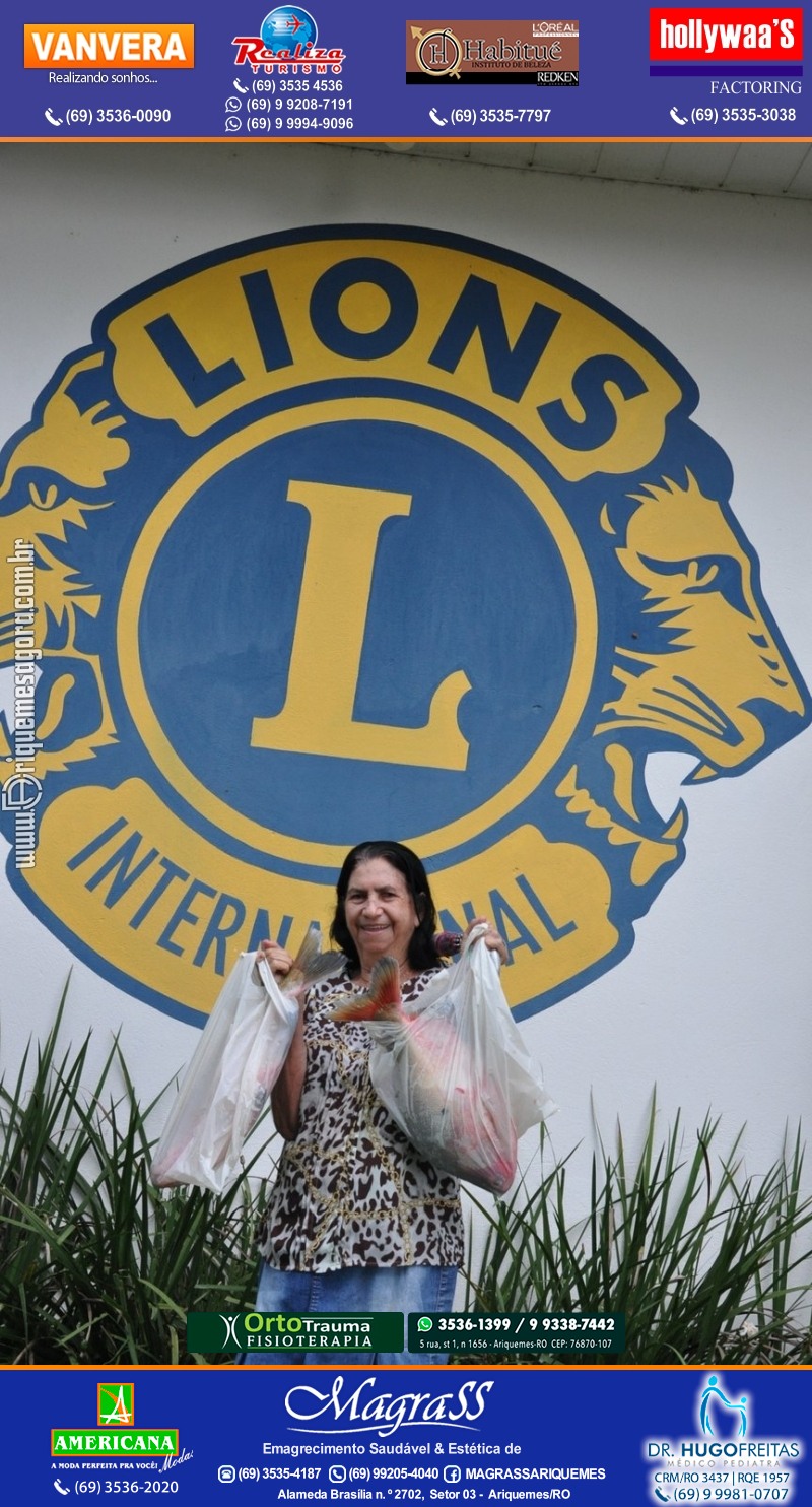 Lions Clube Ariquemes Canaã faz entrega de Peixe na Semana Santa