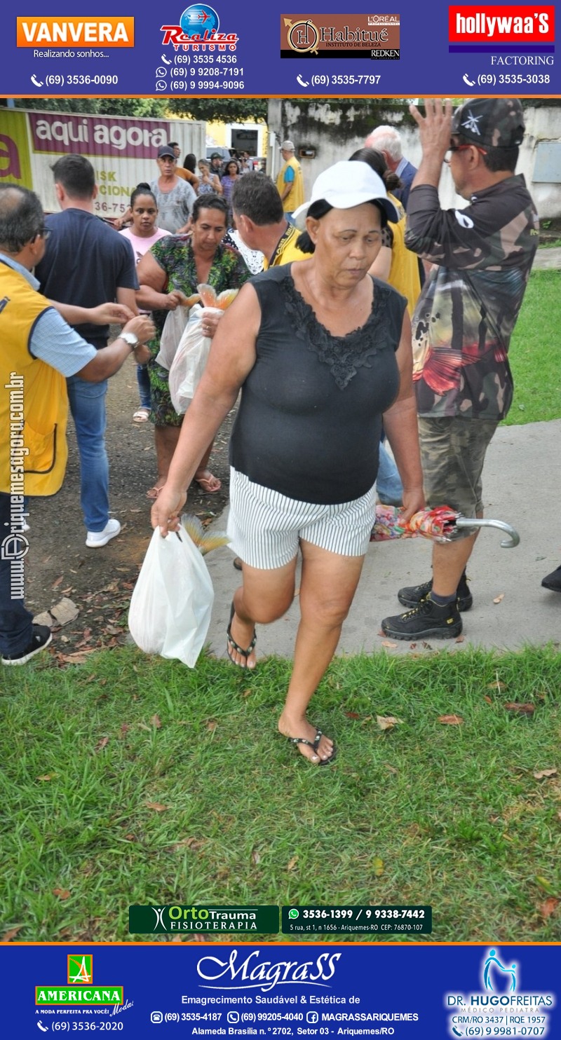 Lions Clube Ariquemes Canaã faz entrega de Peixe na Semana Santa