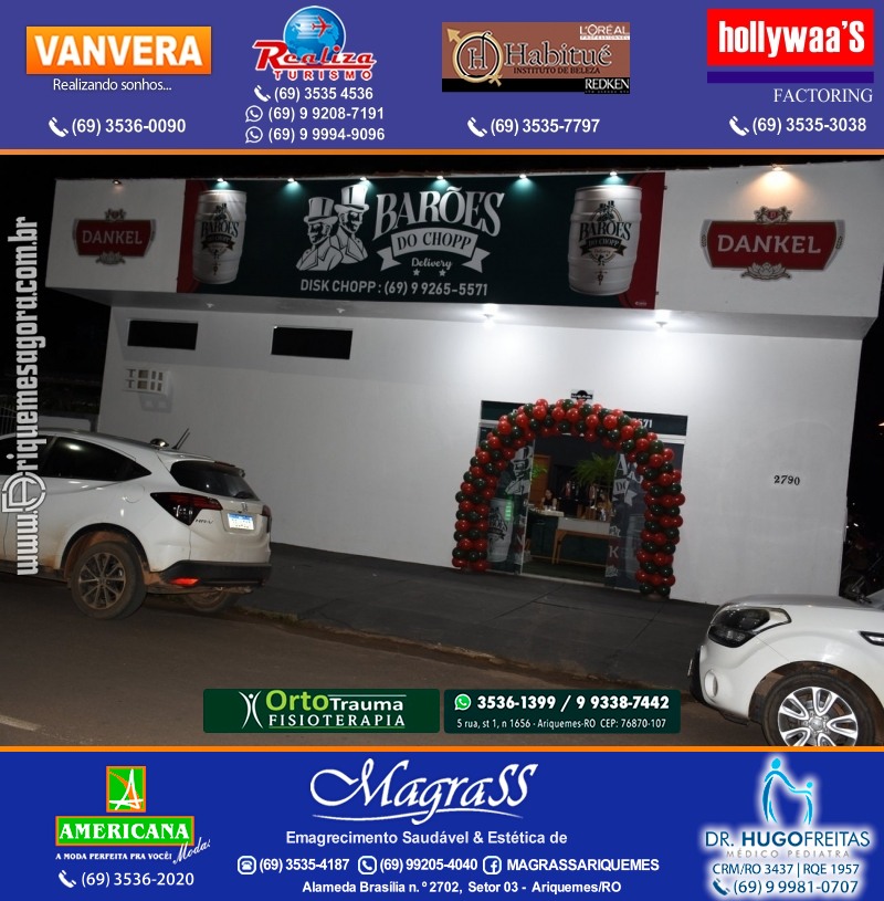 Inauguração Barões do Chopp Delivery na Av. Guaporé em Ariquemes
