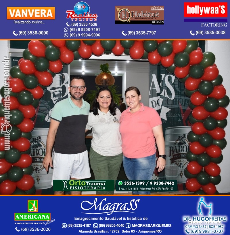 Inauguração Barões do Chopp Delivery na Av. Guaporé em Ariquemes