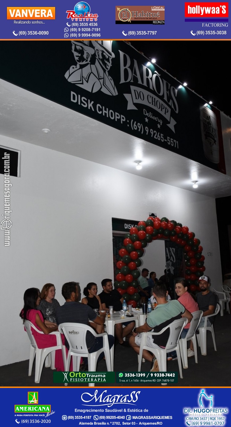 Inauguração Barões do Chopp Delivery na Av. Guaporé em Ariquemes