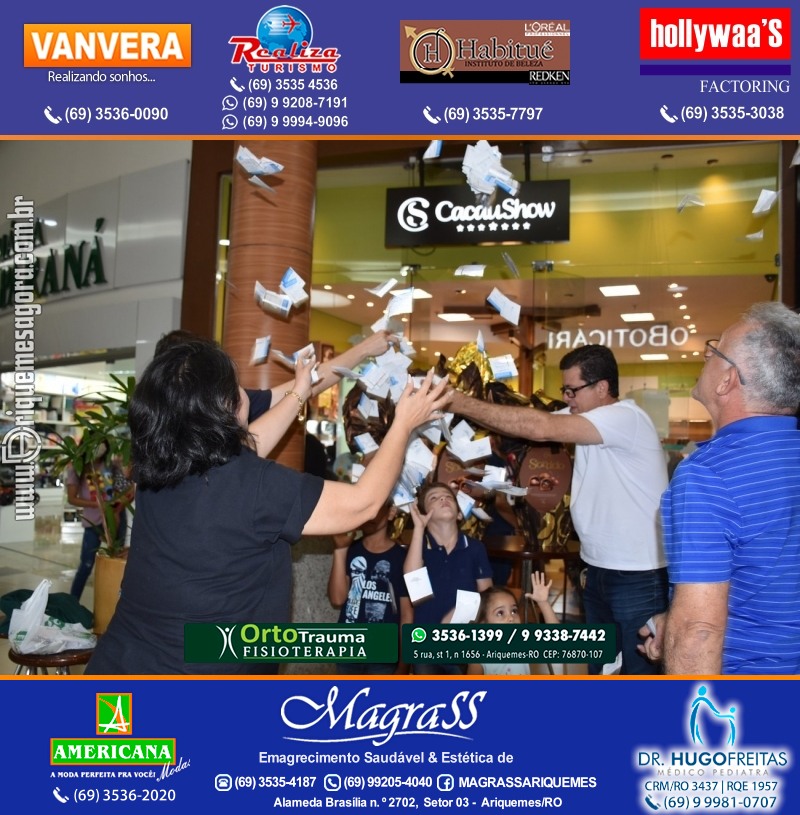 Sorteio de 03 ovos Gigante de Páscoa Cacau Show 7kg em Prol AMAAR e Hospital do Amor em Ariquemes