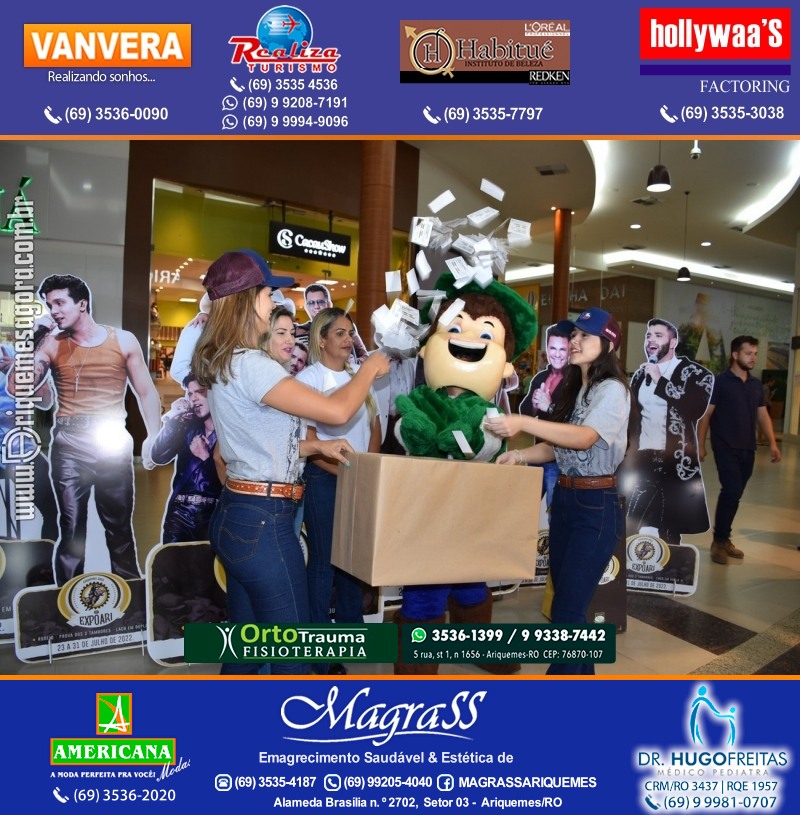 EXPOARI 2022 - Sorteio Kit Promocional “Visita seu Artista Favorito” no IG em Ariquemes