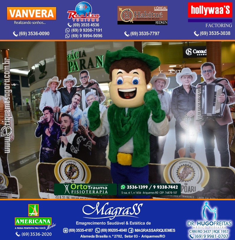 EXPOARI 2022 - Sorteio Kit Promocional “Visita seu Artista Favorito” no IG em Ariquemes