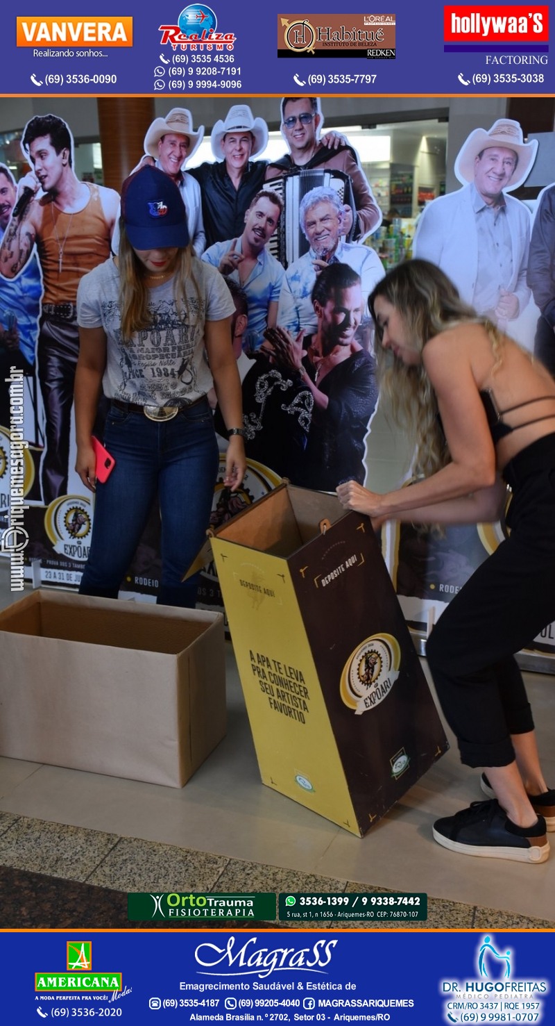 EXPOARI 2022 - Sorteio Kit Promocional “Visita seu Artista Favorito” no IG em Ariquemes