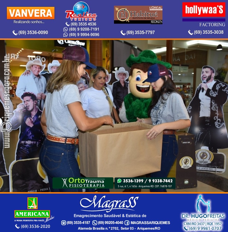 EXPOARI 2022 - Sorteio Kit Promocional “Visita seu Artista Favorito” no IG em Ariquemes