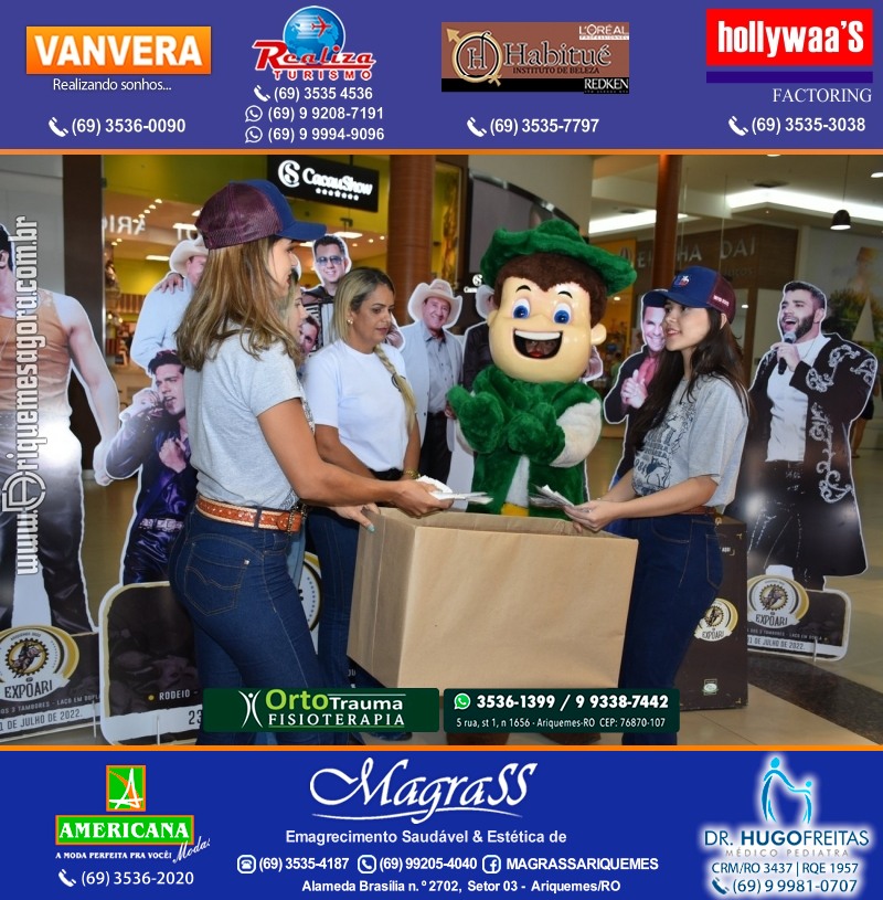 EXPOARI 2022 - Sorteio Kit Promocional “Visita seu Artista Favorito” no IG em Ariquemes