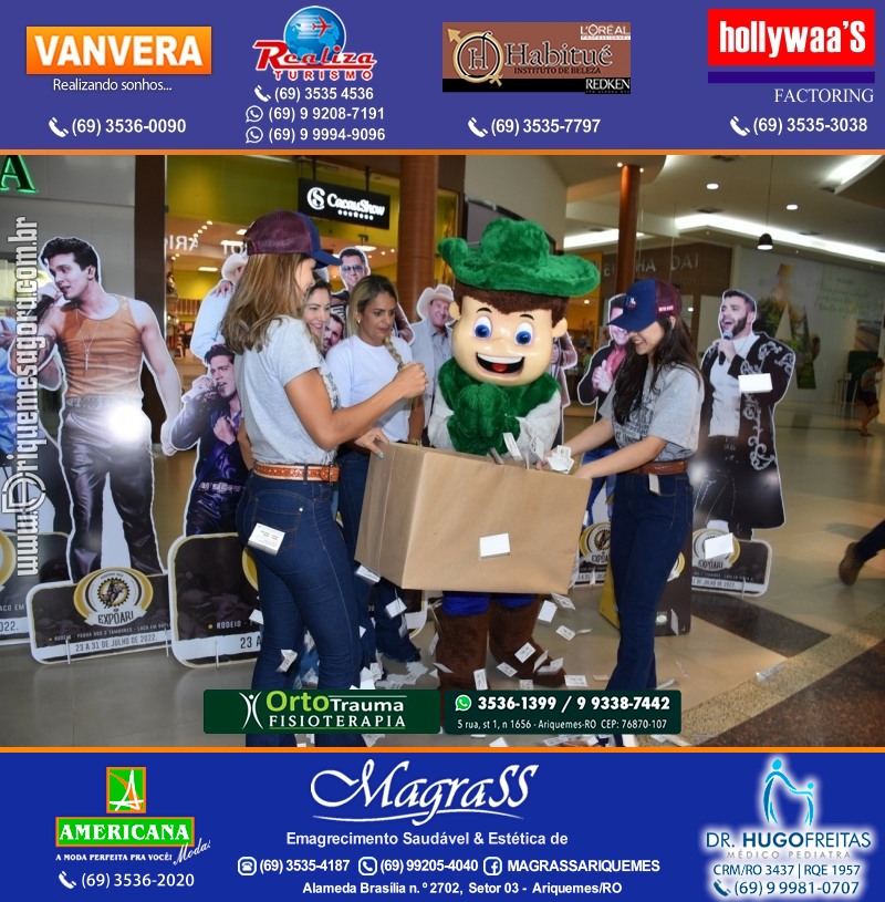 EXPOARI 2022 - Sorteio Kit Promocional “Visita seu Artista Favorito” no IG em Ariquemes
