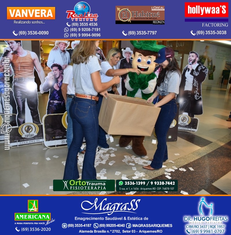 EXPOARI 2022 - Sorteio Kit Promocional “Visita seu Artista Favorito” no IG em Ariquemes