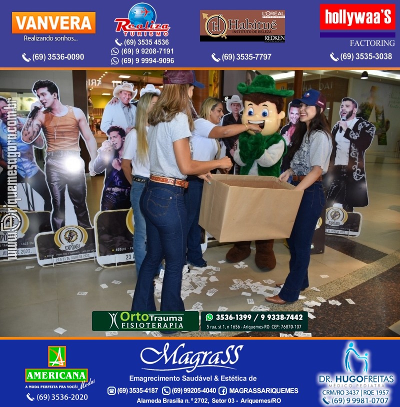EXPOARI 2022 - Sorteio Kit Promocional “Visita seu Artista Favorito” no IG em Ariquemes