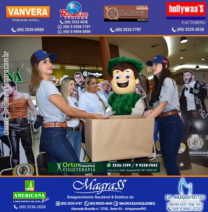 EXPOARI 2022 - Sorteio Kit Promocional “Visita seu Artista Favorito” no IG em Ariquemes