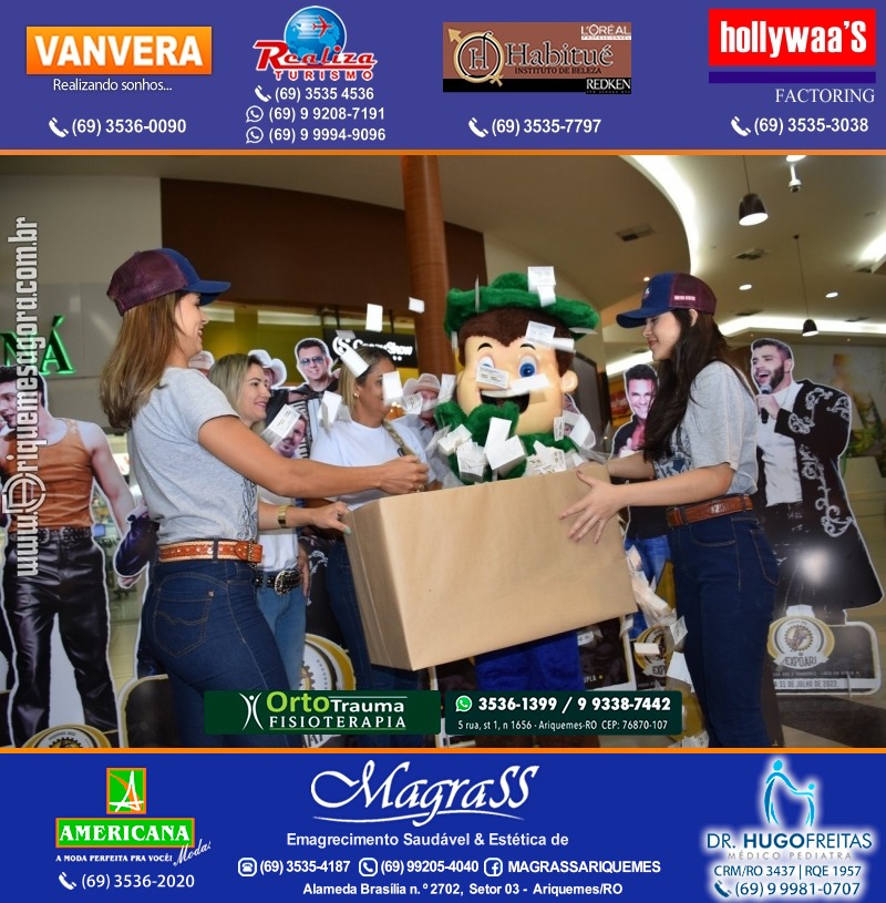 EXPOARI 2022 - Sorteio Kit Promocional “Visita seu Artista Favorito” no IG em Ariquemes