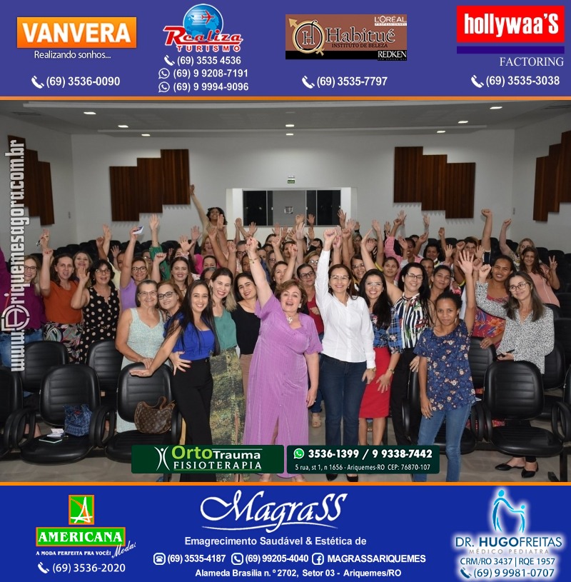 Palestra das Mães “O Amor Muda o Mundo” com Luciana Custódio na ACIA em Ariquemes