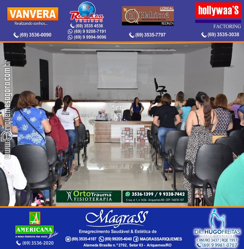 Palestra das Mães “O Amor Muda o Mundo” com Luciana Custódio na ACIA em Ariquemes