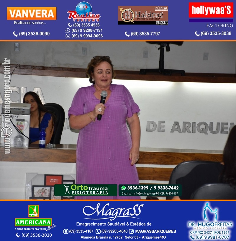 Palestra das Mães “O Amor Muda o Mundo” com Luciana Custódio na ACIA em Ariquemes