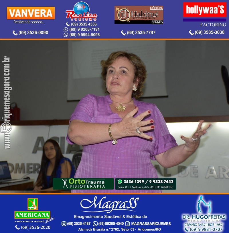 Palestra das Mães “O Amor Muda o Mundo” com Luciana Custódio na ACIA em Ariquemes