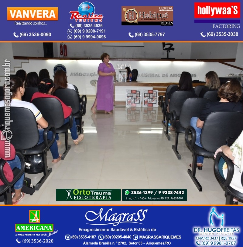 Palestra das Mães “O Amor Muda o Mundo” com Luciana Custódio na ACIA em Ariquemes