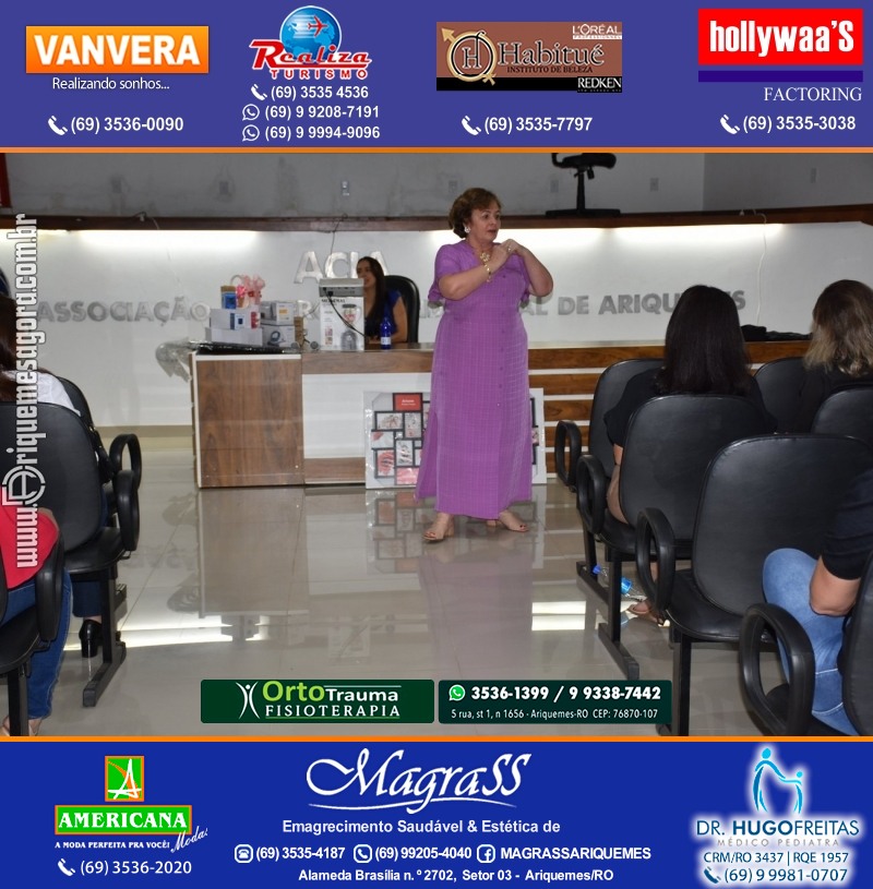 Palestra das Mães “O Amor Muda o Mundo” com Luciana Custódio na ACIA em Ariquemes